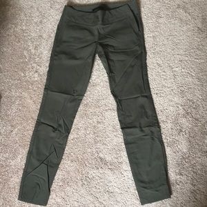 The Limited Green side-zip pants